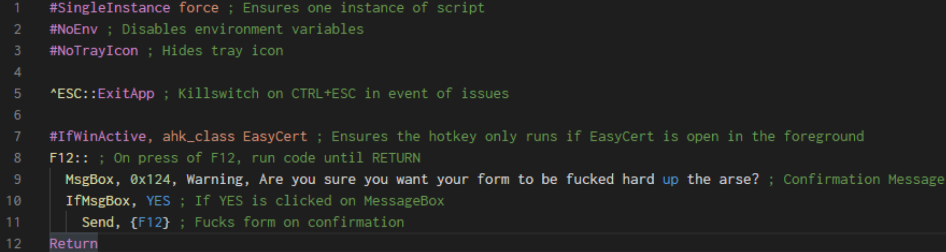 AutoHotKey script